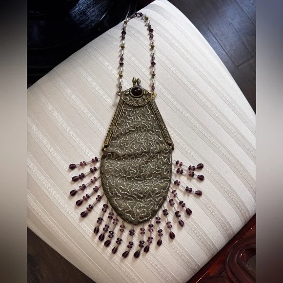 Wayne Kleski beaded kiss lock flapper bag 1920’s - Picture 4 of 6